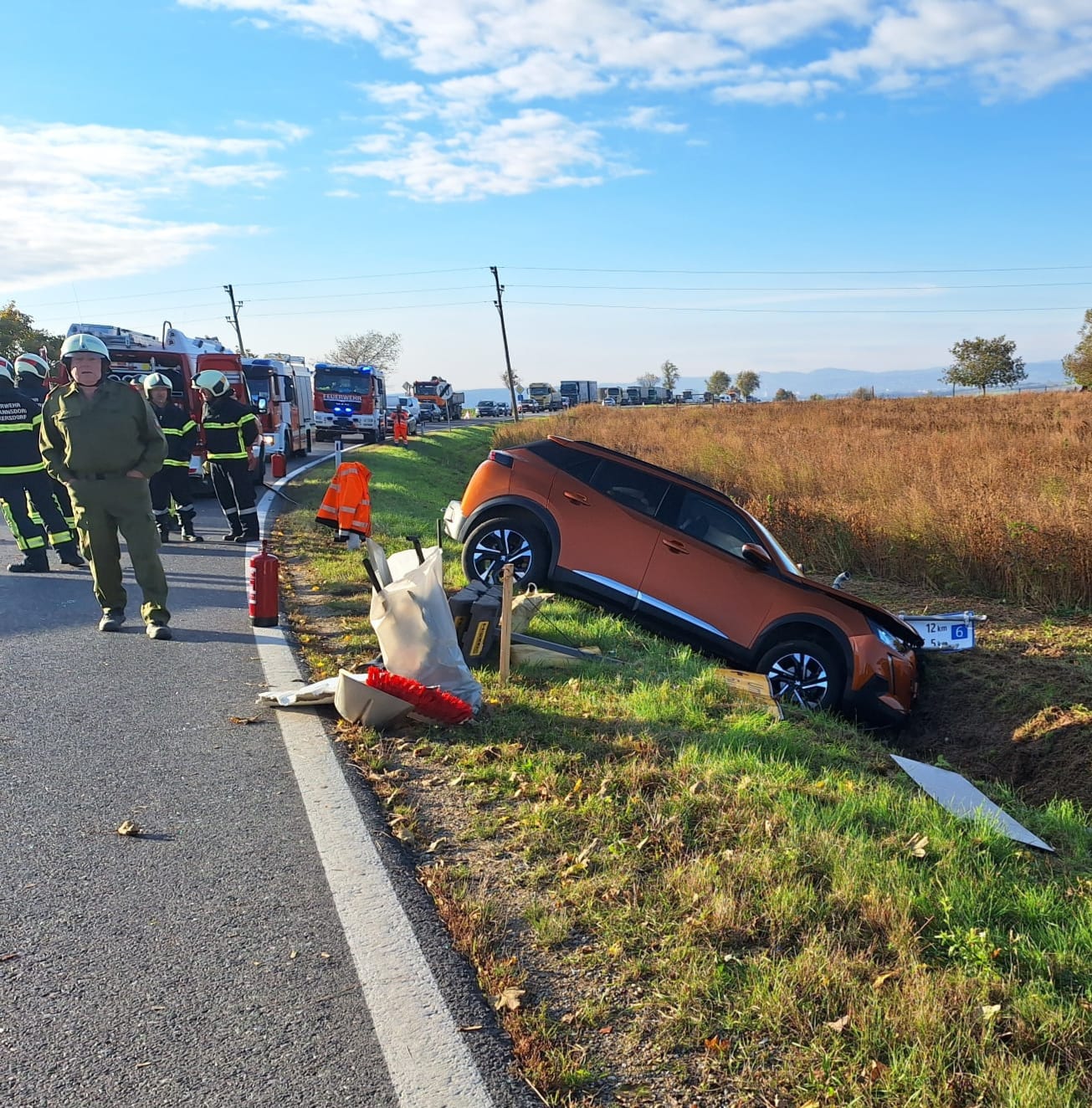 Das verunfallte Auto