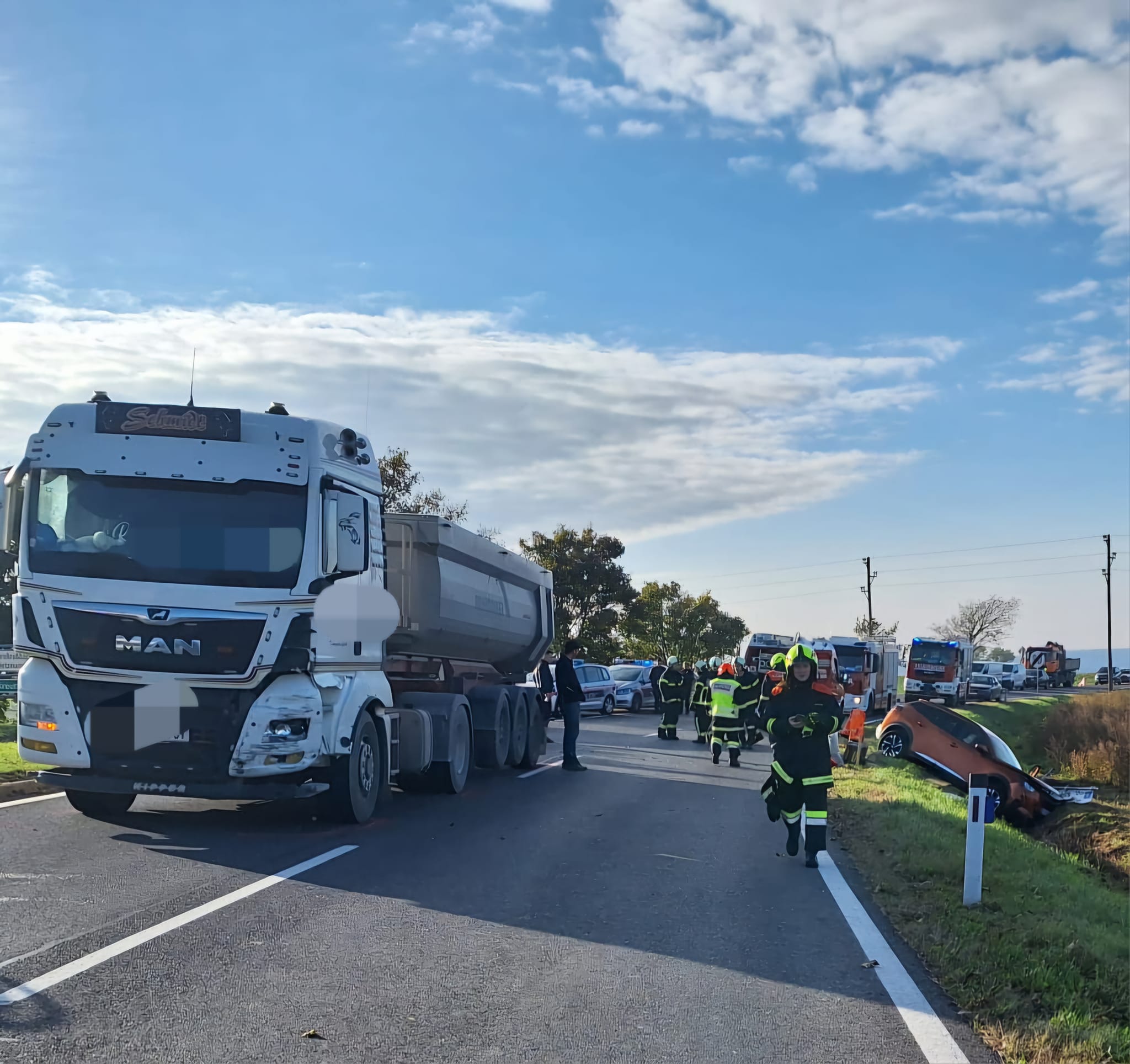 Das verunfallte Auto