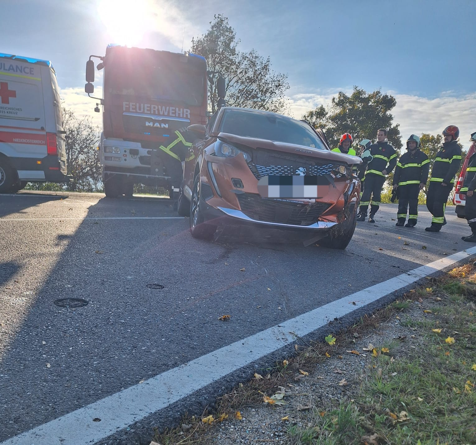 Das verunfallte Auto